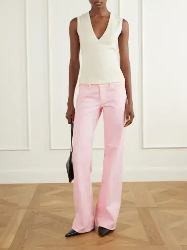 Frame The Gray Regenerative-cotton Low-rise Wide-leg Jeans | Thumbnail 2
