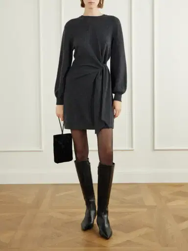 Lisa Yang Abrielle Knotted Cashmere Mini Dress | Thumbnail 2