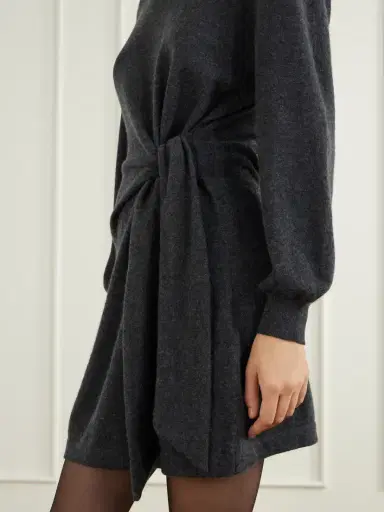 Lisa Yang Abrielle Knotted Cashmere Mini Dress | Thumbnail 4