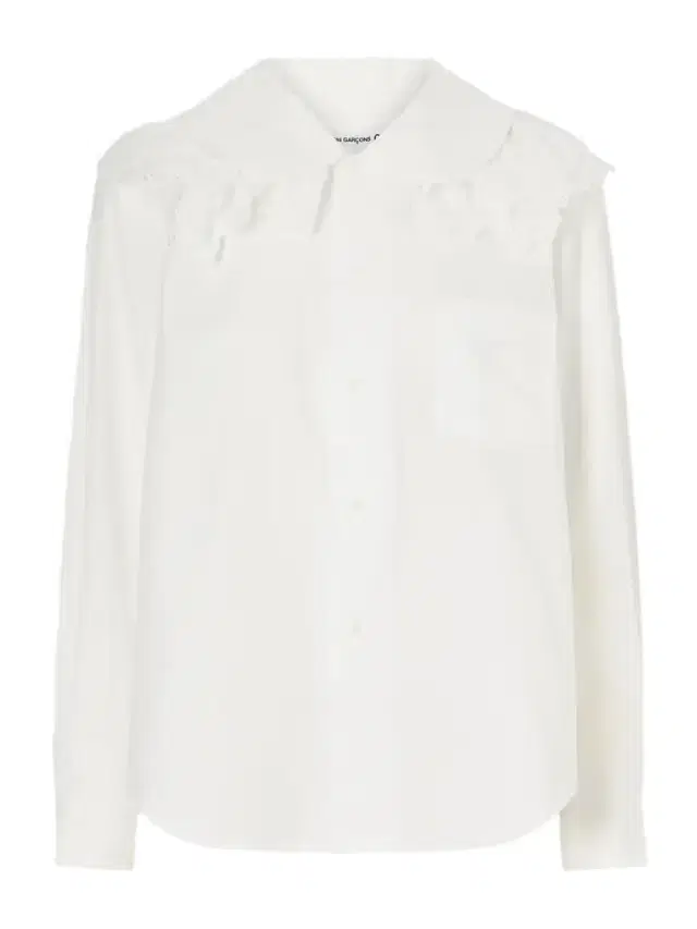 Comme des Garçons GIRL Broderie Anglaise-trimmed Cotton-poplin Blouse