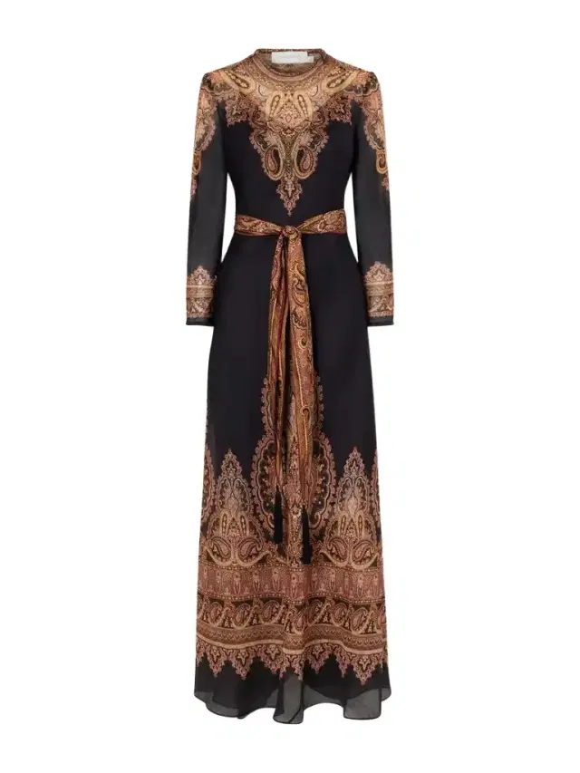 Ascent Belted Printed Linen And Silk-blend Maxi Dress Ascent Belted Printed Linen And Silk-blend Maxi Dress