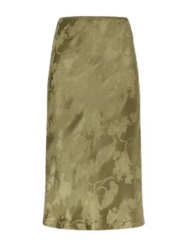ALÉMAIS Winifred Lace-trimmed Floral-jacquard Midi Skirt | Thumbnail 1