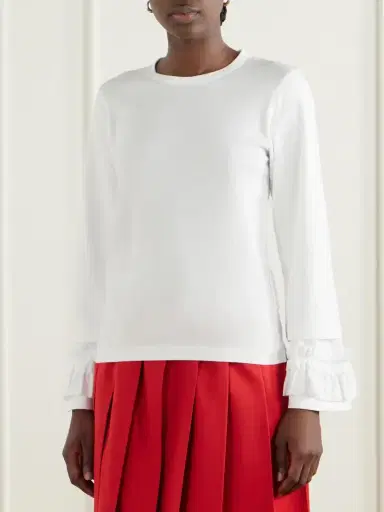 Comme des Garçons GIRL Ruffled Cotton-jersey T-shirt | Thumbnail 3 Comme des Garçons GIRL Ruffled Cotton-jersey T-shirt | Thumbnail 3