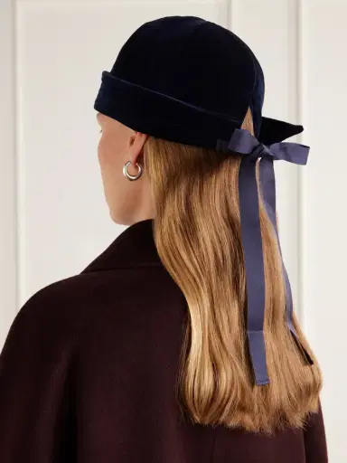 Les Vacances D’Irina Cotton-velvet Sailor Hat | Thumbnail 4