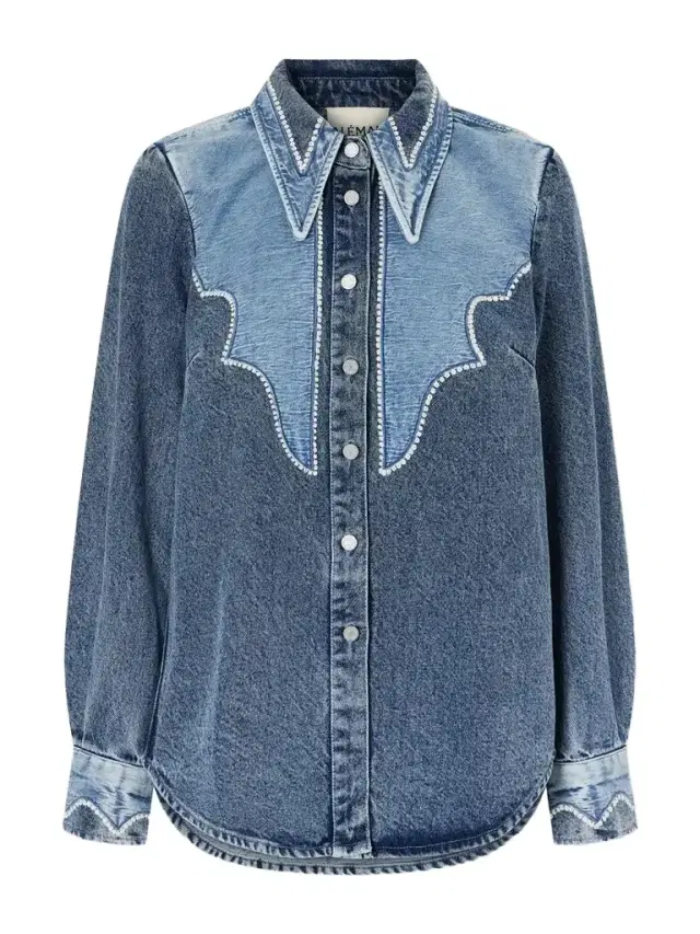 ALÉMAIS Jesse Embroidered Denim Shirt