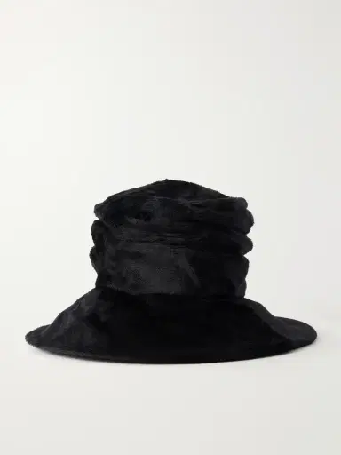Junya Watanabe Plush And Wool-gabardine Wide Brim Hat | Thumbnail 3 Junya Watanabe Plush And Wool-gabardine Wide Brim Hat | Thumbnail 3