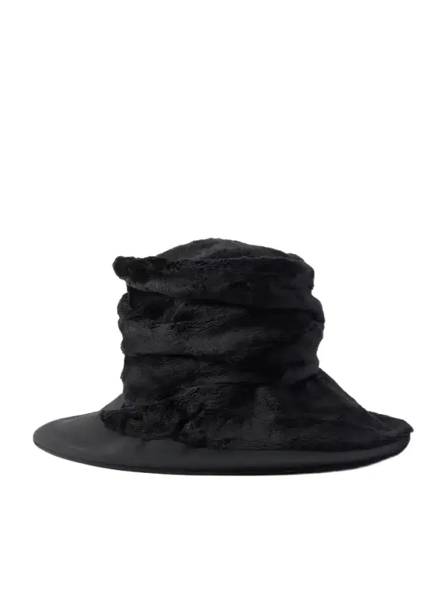 Plush And Wool-gabardine Wide Brim Hat Plush And Wool-gabardine Wide Brim Hat