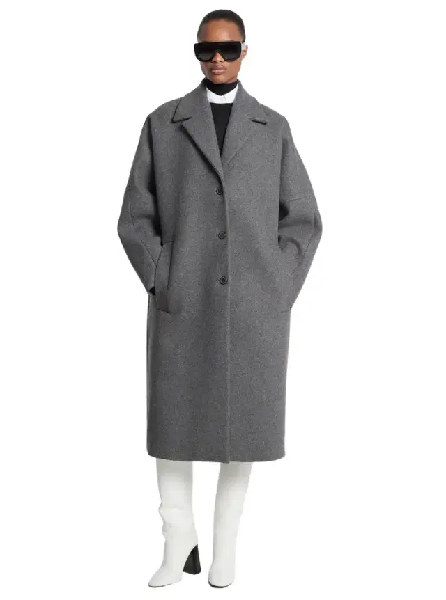 Michael Kors Collection Wool Melton Cocoon Coat in