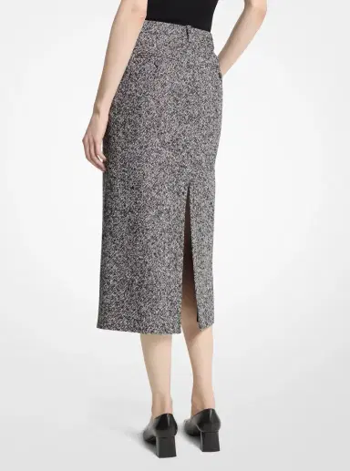 Michael Kors Collection Tweed Trouser Skirt in Black | Thumbnail 2 Michael Kors Collection Tweed Trouser Skirt in Black | Thumbnail 2