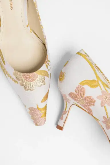 Markarian Larroudé by Markarian: Pump Mist Floral Brocade | Thumbnail 2