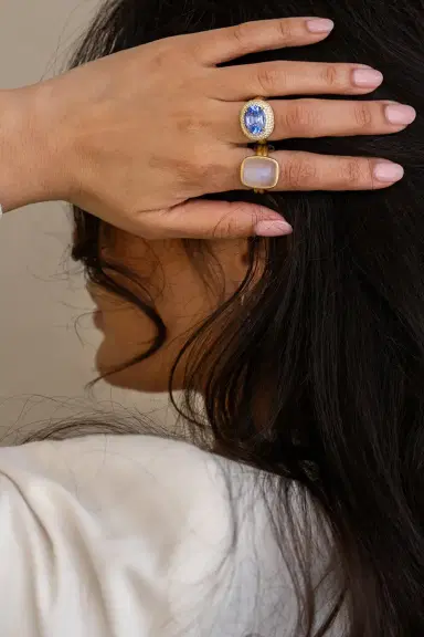 LEIGH MAXWELL Tanzanite Diamond Bauble Ring | Thumbnail 2