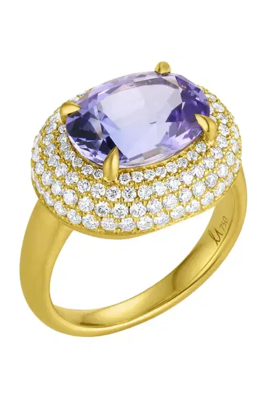 LEIGH MAXWELL Tanzanite Diamond Bauble Ring | Thumbnail 4