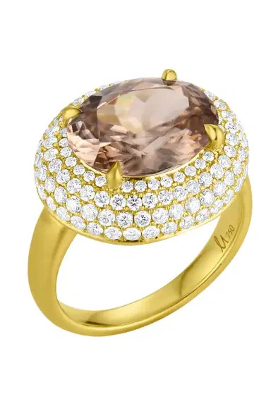 LEIGH MAXWELL Mocha Zircon Diamond Bauble Ring | Thumbnail 3
