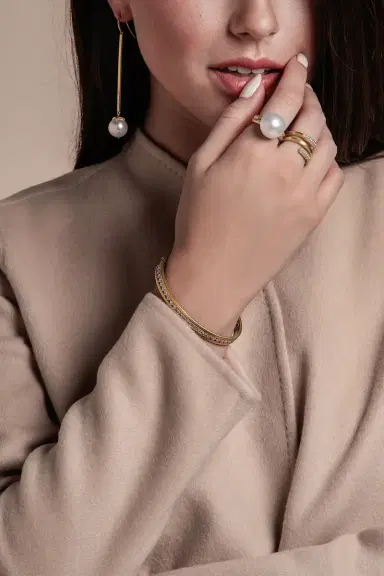 LEIGH MAXWELL South Seas Pearl Diamond Bahari Ring | Thumbnail 2