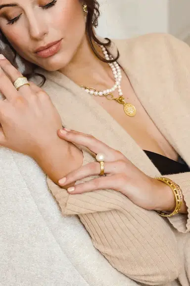 LEIGH MAXWELL South Seas Pearl Diamond Bahari Ring | Thumbnail 3