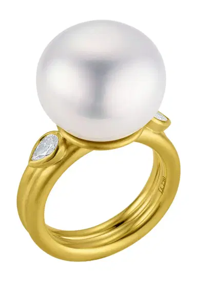 LEIGH MAXWELL South Seas Pearl Diamond Bahari Ring | Thumbnail 4