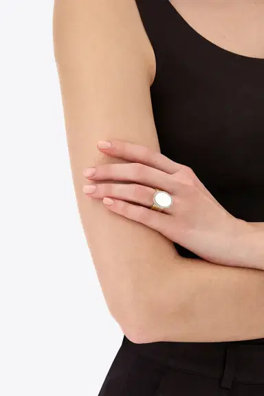 NANIS Diamond Boules Sway Seven Band Halo Ring | Thumbnail 2