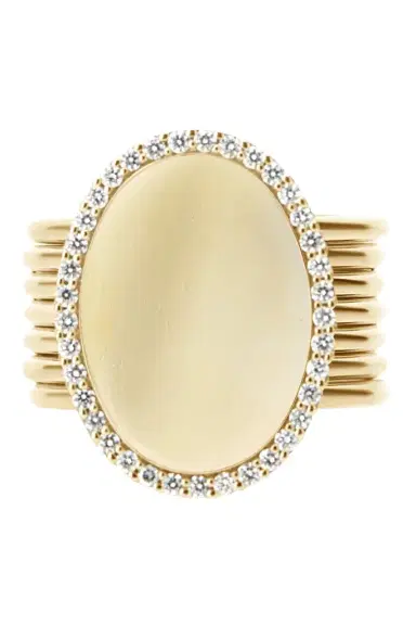 NANIS Diamond Boules Sway Seven Band Halo Ring | Thumbnail 1