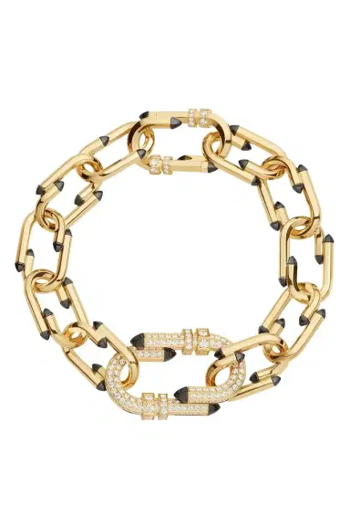 NOUVEL HERITAGE Diamond Black Enamel Try Me Chain Bracelet | Thumbnail 1 NOUVEL HERITAGE Diamond Black Enamel Try Me Chain Bracelet | Thumbnail 1