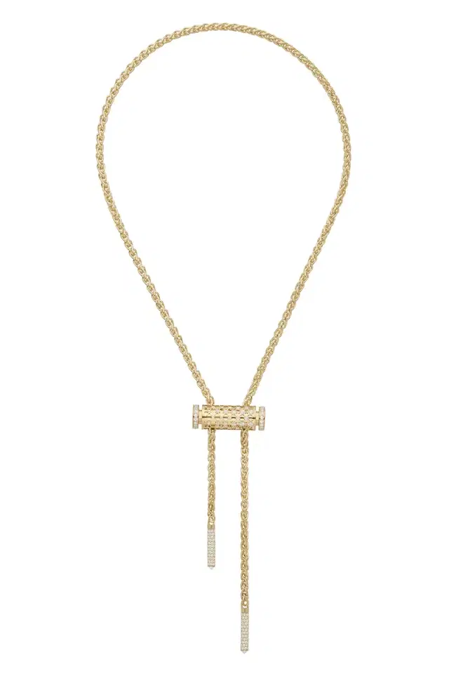 Diamond Bloom Medium Latch Pendant Necklace