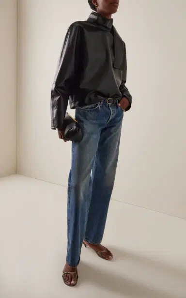 AGOLDE Kembra Leather Top | Thumbnail 4