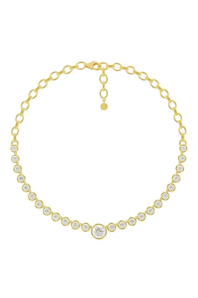 SUTRA Diamond Bezel Necklace