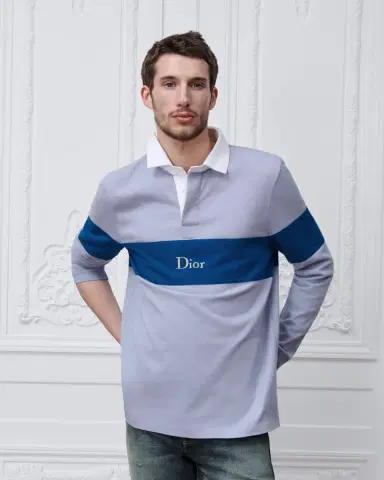 Dior Long-Sleeved Rugby Shirt, Relaxed Fit | Thumbnail 2 Dior Long-Sleeved Rugby Shirt, Relaxed Fit | Thumbnail 2