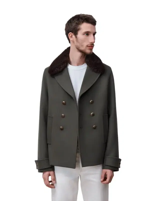 Dior Peacoat with Removable Collar