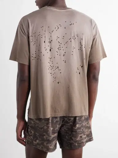 Satisfy Logo-Print Distressed MothTech™ Cotton-Jersey T-Shirt - Men | Thumbnail 4 Satisfy Logo-Print Distressed MothTech™ Cotton-Jersey T-Shirt - Men | Thumbnail 4