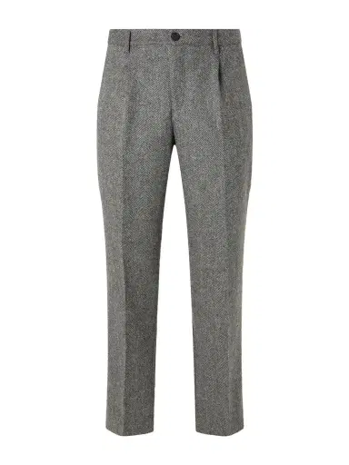 Portuguese Flannel Straight-Leg Pleated Wool Herringbone Trousers - Men | Thumbnail 1 Portuguese Flannel Straight-Leg Pleated Wool Herringbone Trousers - Men | Thumbnail 1