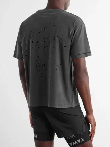Satisfy Logo-Print Distressed MothTech™ Cotton-Jersey T-Shirt - Men | Thumbnail 4