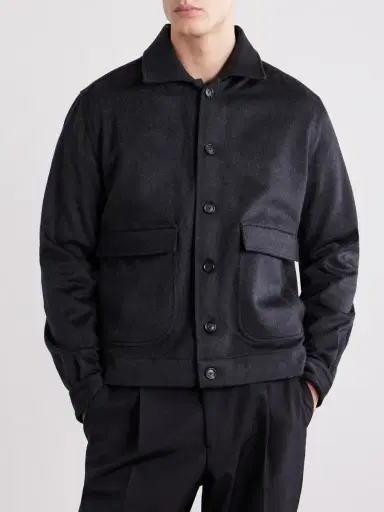 De Petrillo Wool and Cashmere-Blend Felt Bomber Jacket - Men | Thumbnail 3 De Petrillo Wool and Cashmere-Blend Felt Bomber Jacket - Men | Thumbnail 3