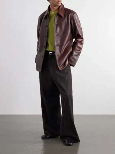 Studio Nicholson Leather Jacket - Men | Thumbnail 2 Studio Nicholson Leather Jacket - Men | Thumbnail 2