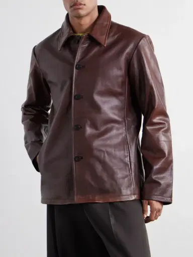 Studio Nicholson Leather Jacket - Men | Thumbnail 3 Studio Nicholson Leather Jacket - Men | Thumbnail 3
