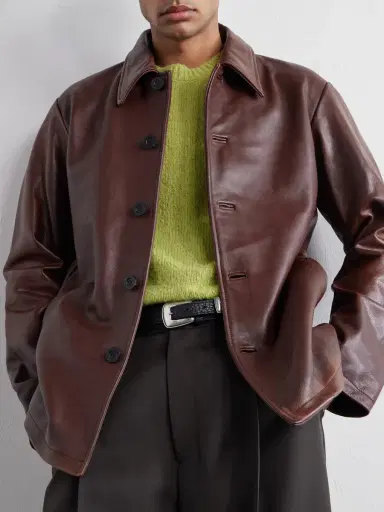 Studio Nicholson Leather Jacket - Men | Thumbnail 6 Studio Nicholson Leather Jacket - Men | Thumbnail 6