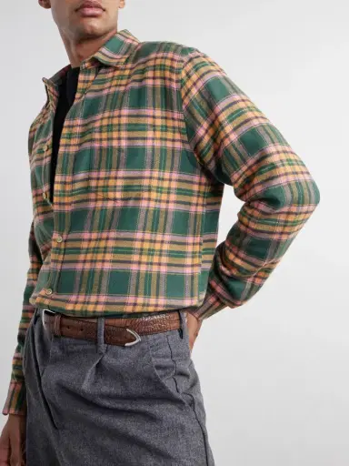 Portuguese Flannel Olivara Checked Cotton-Flannel Shirt - Men | Thumbnail 5 Portuguese Flannel Olivara Checked Cotton-Flannel Shirt - Men | Thumbnail 5