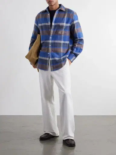 Portuguese Flannel Alpino Checked Cotton-Flannel Shirt - Men | Thumbnail 2 Portuguese Flannel Alpino Checked Cotton-Flannel Shirt - Men | Thumbnail 2