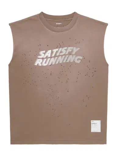 Satisfy Distressed Logo-Print MothTech™ Organic Cotton-Jersey Tank Top - Men | Thumbnail 1 Satisfy Distressed Logo-Print MothTech™ Organic Cotton-Jersey Tank Top - Men | Thumbnail 1
