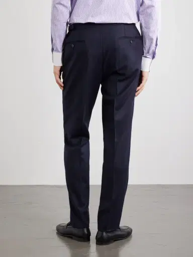 De Petrillo Straight-Leg Pleated Virgin Wool Trousers - Men | Thumbnail 4
