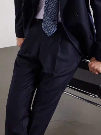 De Petrillo Straight-Leg Pleated Virgin Wool Trousers - Men | Thumbnail 5