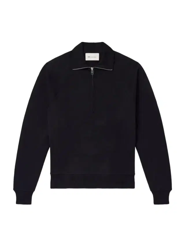 AMI PARIS Logo-Embroidered Cotton-Jersey Half-Zip Sweatshirt - Men