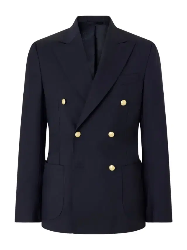 De Petrillo Vesuvio Double-Breasted Wool-Twill Suit Jacket - Men