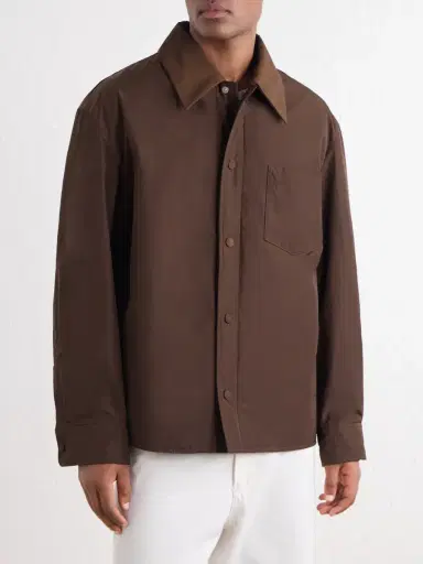 AMI PARIS Logo-Embroidered Padded Canvas Overshirt - Men | Thumbnail 3 AMI PARIS Logo-Embroidered Padded Canvas Overshirt - Men | Thumbnail 3
