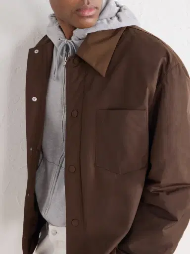 AMI PARIS Logo-Embroidered Padded Canvas Overshirt - Men | Thumbnail 5 AMI PARIS Logo-Embroidered Padded Canvas Overshirt - Men | Thumbnail 5