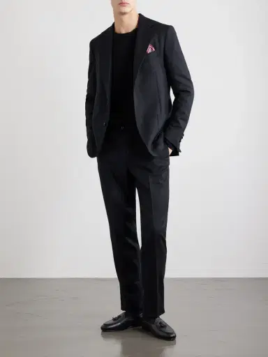 De Petrillo Straight-Leg Wool and Cashmere-Blend Suit Trousers - Men | Thumbnail 2 De Petrillo Straight-Leg Wool and Cashmere-Blend Suit Trousers - Men | Thumbnail 2