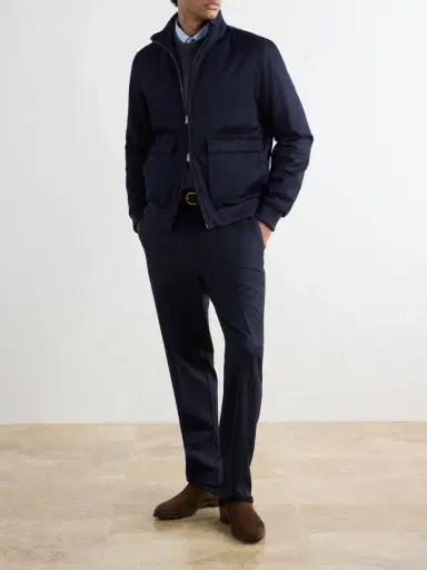 HERNO Virgin Wool-Twill Bomber Jacket - Men | Thumbnail 2 HERNO Virgin Wool-Twill Bomber Jacket - Men | Thumbnail 2