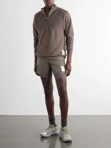 Satisfy Logo-Print FuzzFleece™ Half‑Zip Running Top - Men | Thumbnail 2 Satisfy Logo-Print FuzzFleece™ Half‑Zip Running Top - Men | Thumbnail 2