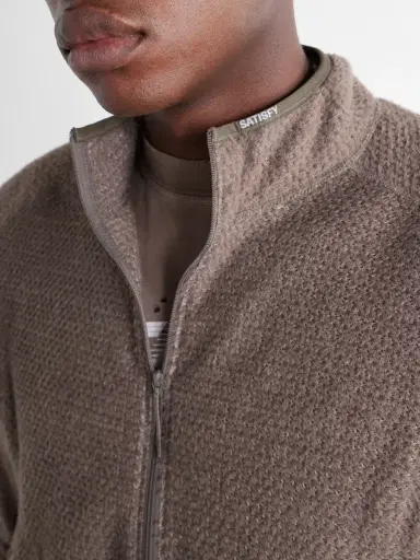 Satisfy Logo-Print FuzzFleece™ Half‑Zip Running Top - Men | Thumbnail 5 Satisfy Logo-Print FuzzFleece™ Half‑Zip Running Top - Men | Thumbnail 5