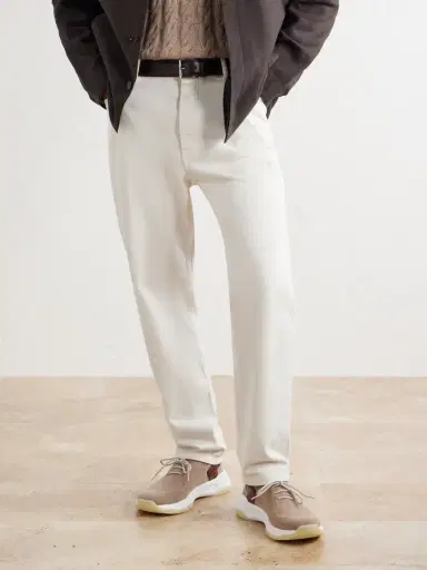 Berluti Shadow Leather-Trimmed Stretch-Cashmere Sneakers - Men | Thumbnail 2 Berluti Shadow Leather-Trimmed Stretch-Cashmere Sneakers - Men | Thumbnail 2