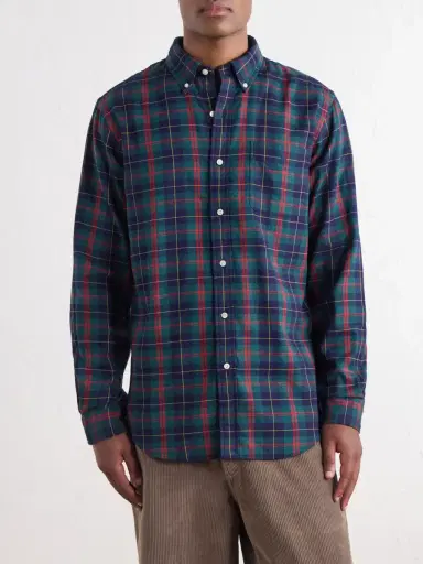 Polo Ralph Lauren Logo-Embroidered Checked Cotton Shirt - Men | Thumbnail 3